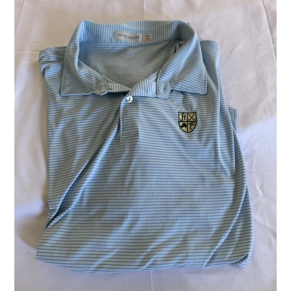 Peter Millar Men's Featherweight UPF 50 Polo Hamilton Farm Golf Club Sz XXL